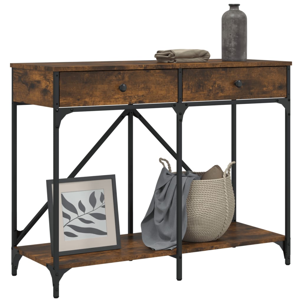Konzolni stol boja hrasta 100x39x78,5 cm od konstruiranog drva