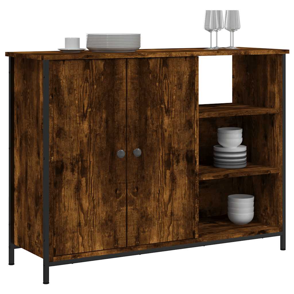 Komoda boja dimljenog hrasta 100 x 33 x 75 cm konstruirano drvo