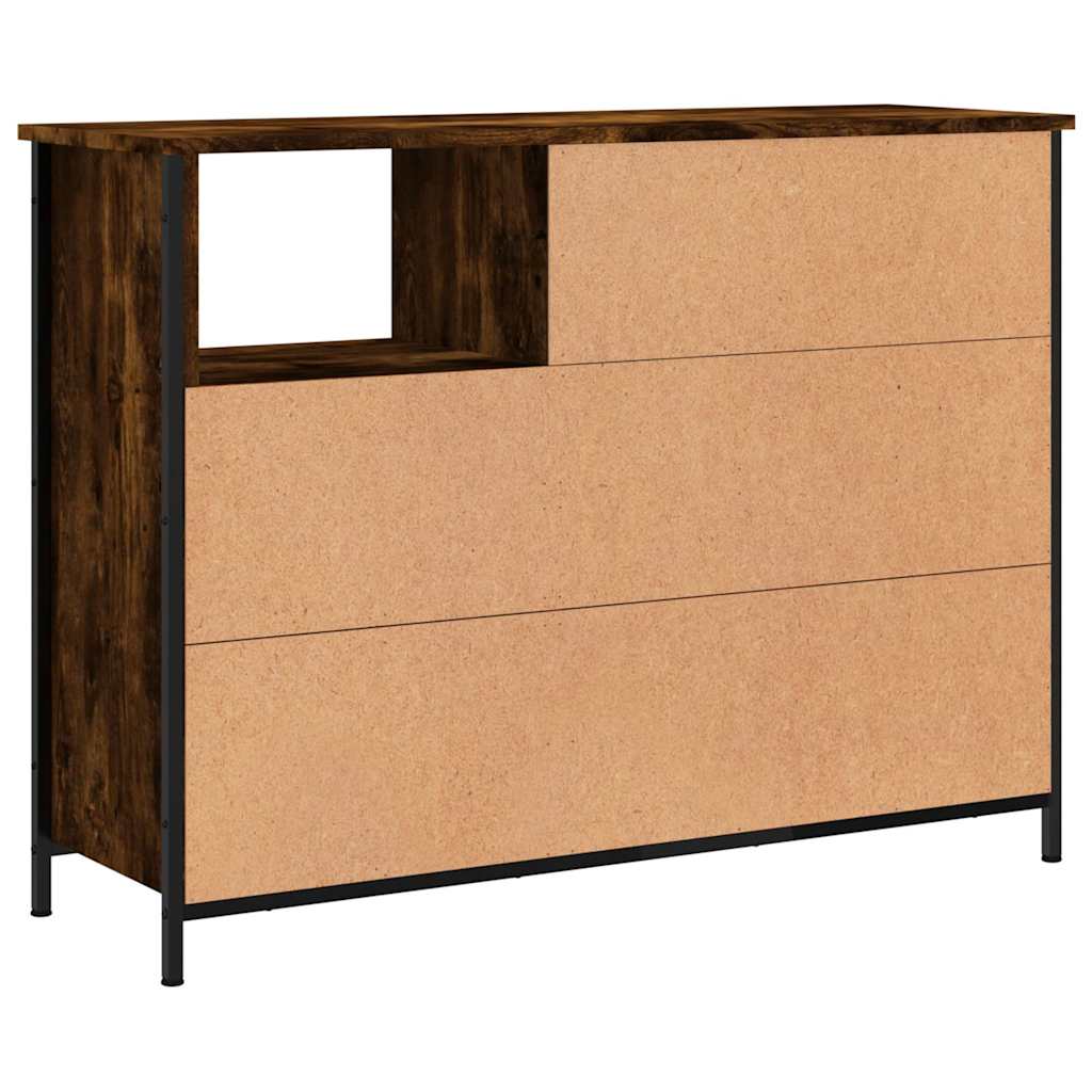 Komoda boja dimljenog hrasta 100 x 33 x 75 cm konstruirano drvo