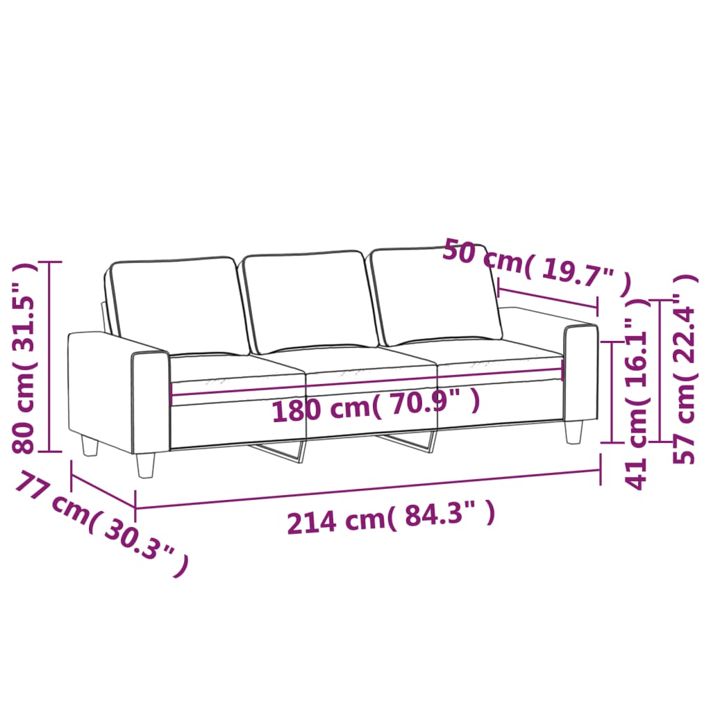 Trosjed od tkanine krem 180 cm