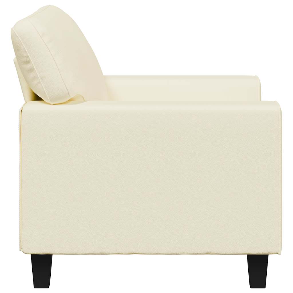 Fotelja krem 60 cm od umjetne kože