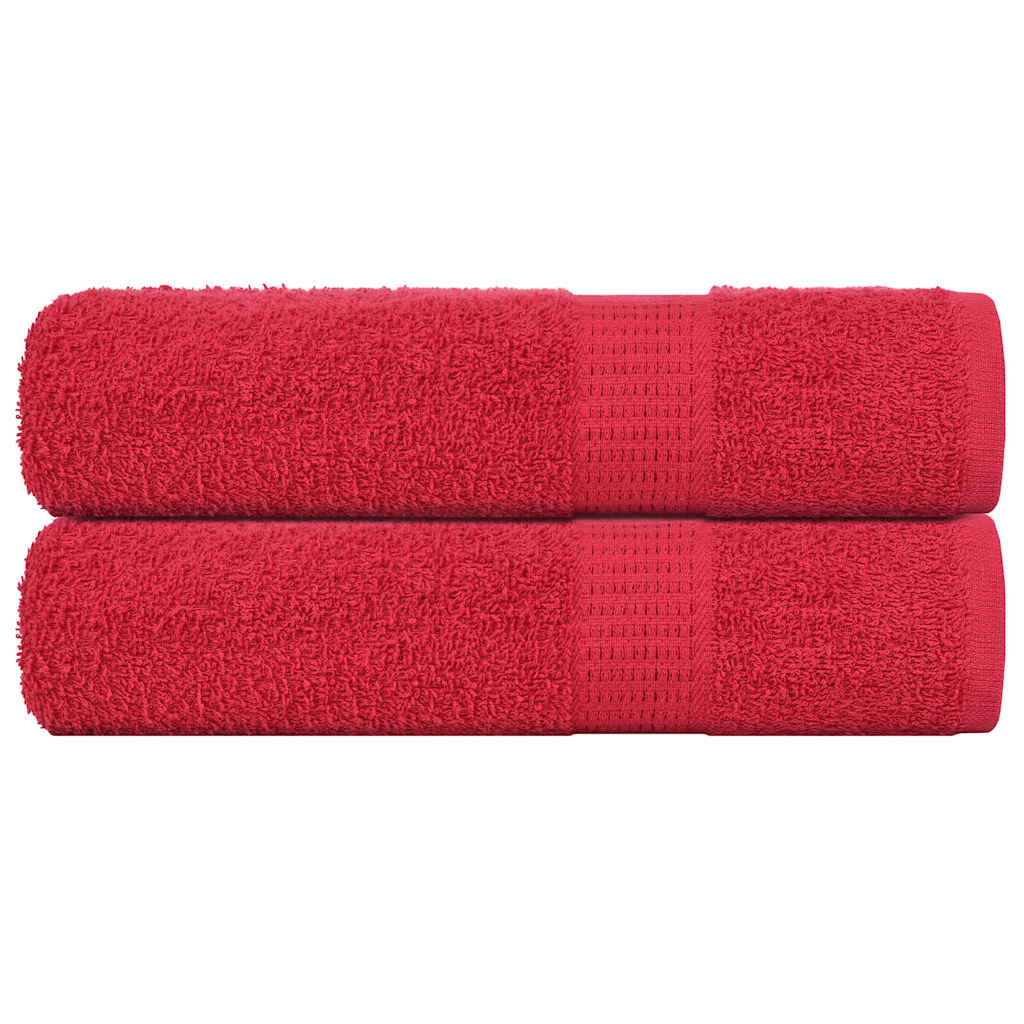 Ručnici za kupanje ŽABA 2 kom. Crveni 100x150 cm 360 g/m²