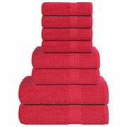Set ručnika od 8 dijelova FROGN crveni 360 g/m²
