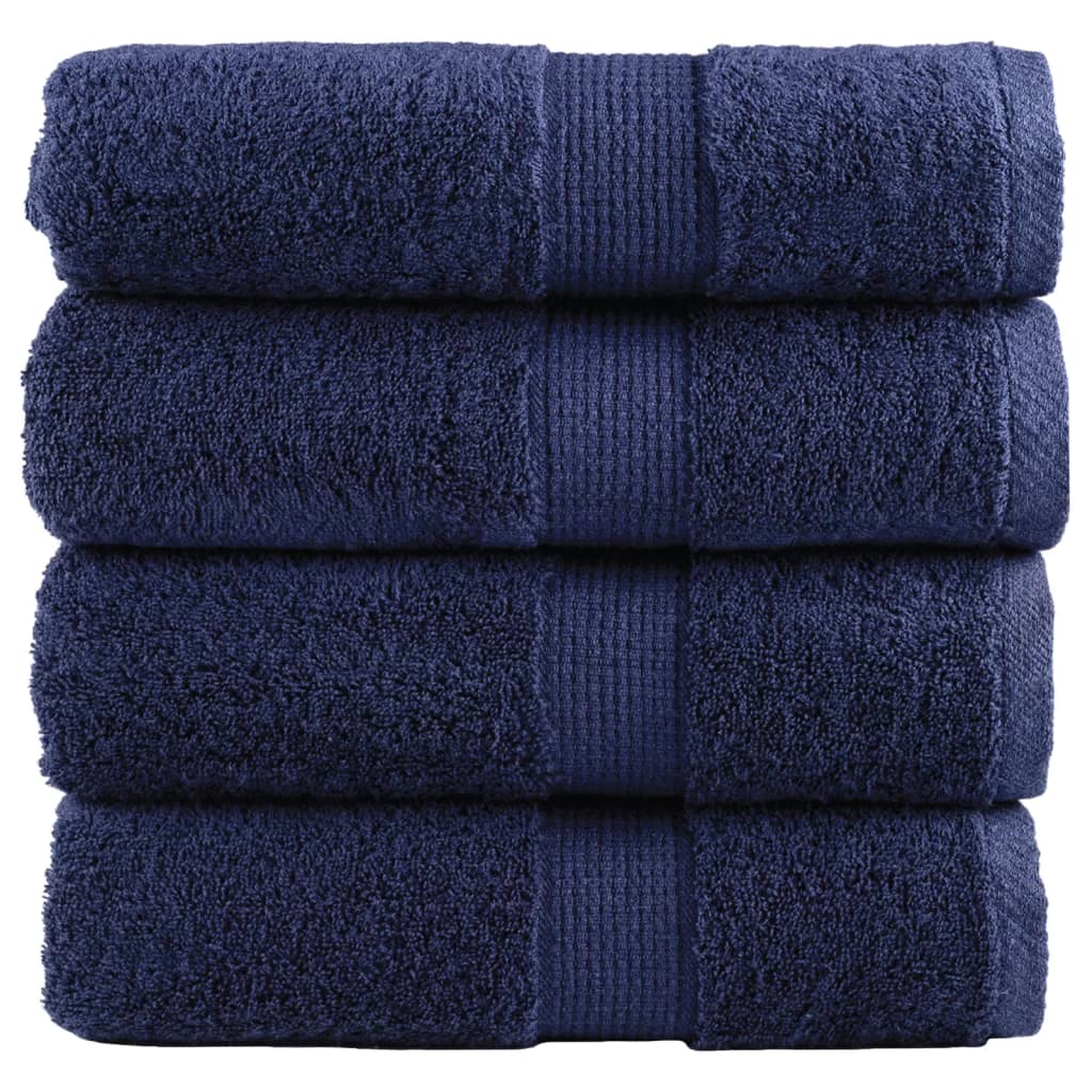 Premium ručnici za goste SOLUND 4 kom. tamnoplave boje 30x50 cm 600 g/m²