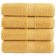 Premium ručnici za pranje SOLUND 4 kom zlatne boje 30x30 cm 600 g/m²