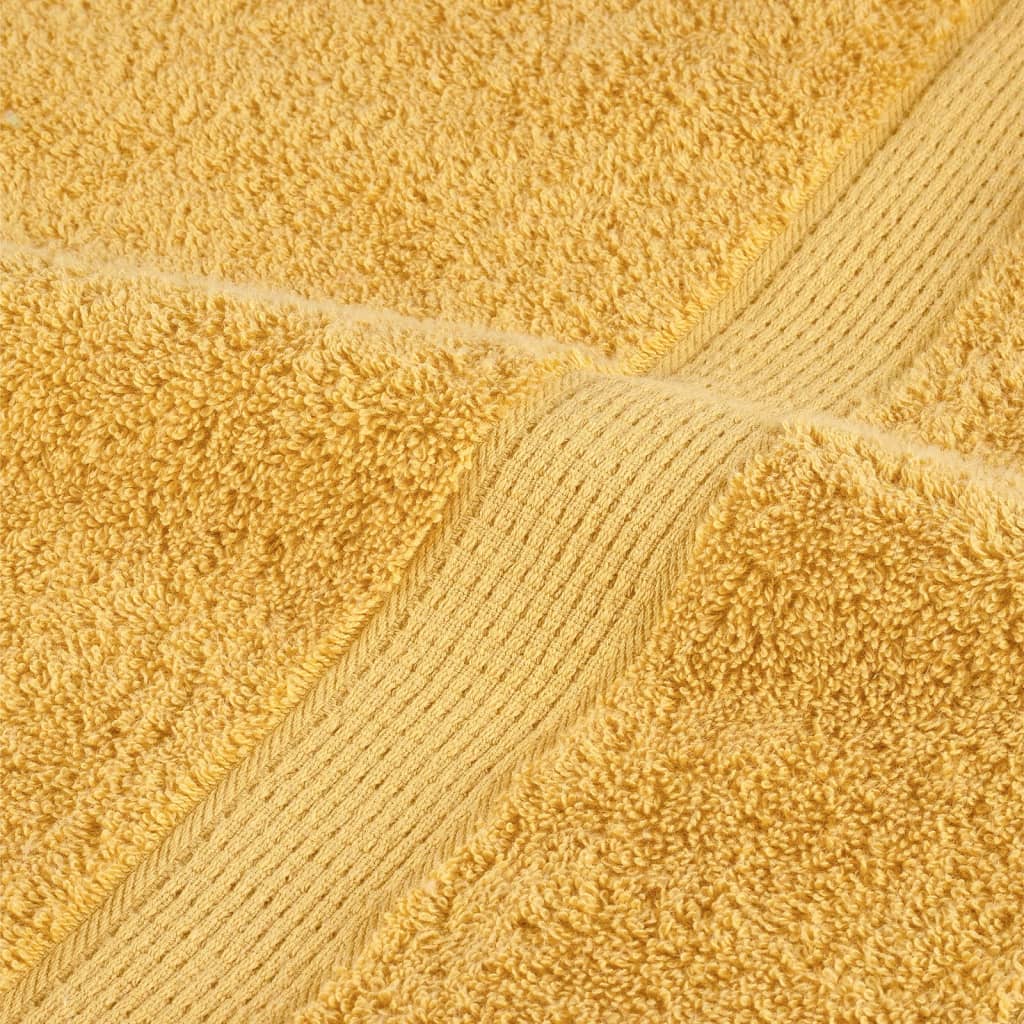 Premium ručnici za goste SOLUND 10 kom. zlatne boje 30x50 cm 600 g/m²