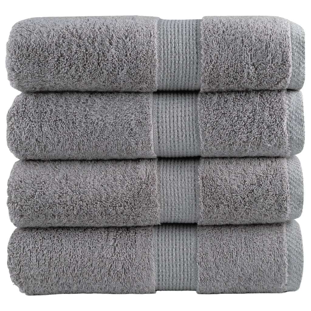 Premium ručnici za pranje SOLUND 4 kom. sive 30x30 cm 600 g/m²