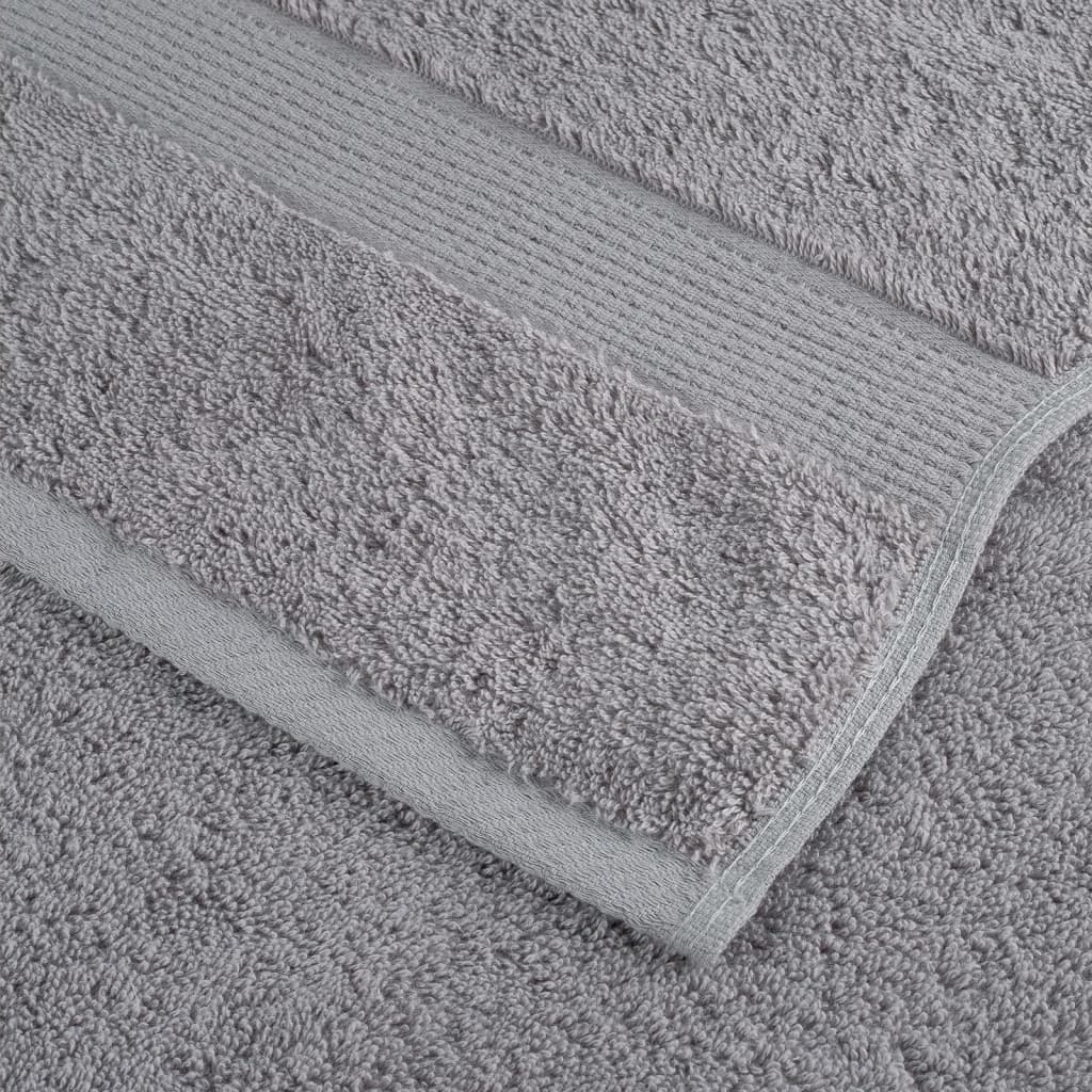 Premium ručnici za goste SOLUND 10 kom. sive boje 30x50 cm 600 g/m²
