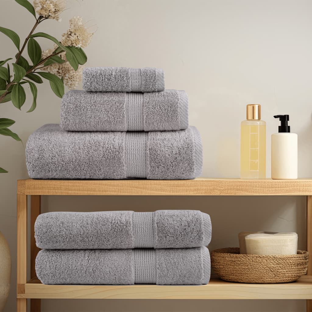 Premium ručnici za ruke SOLUND 4 kom. sivi 50x100 cm 600 g/m²