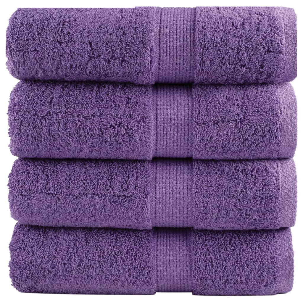 Premium ručnici za pranje SOLUND 4 kom. ljubičaste 30x30 cm 600 g/m²