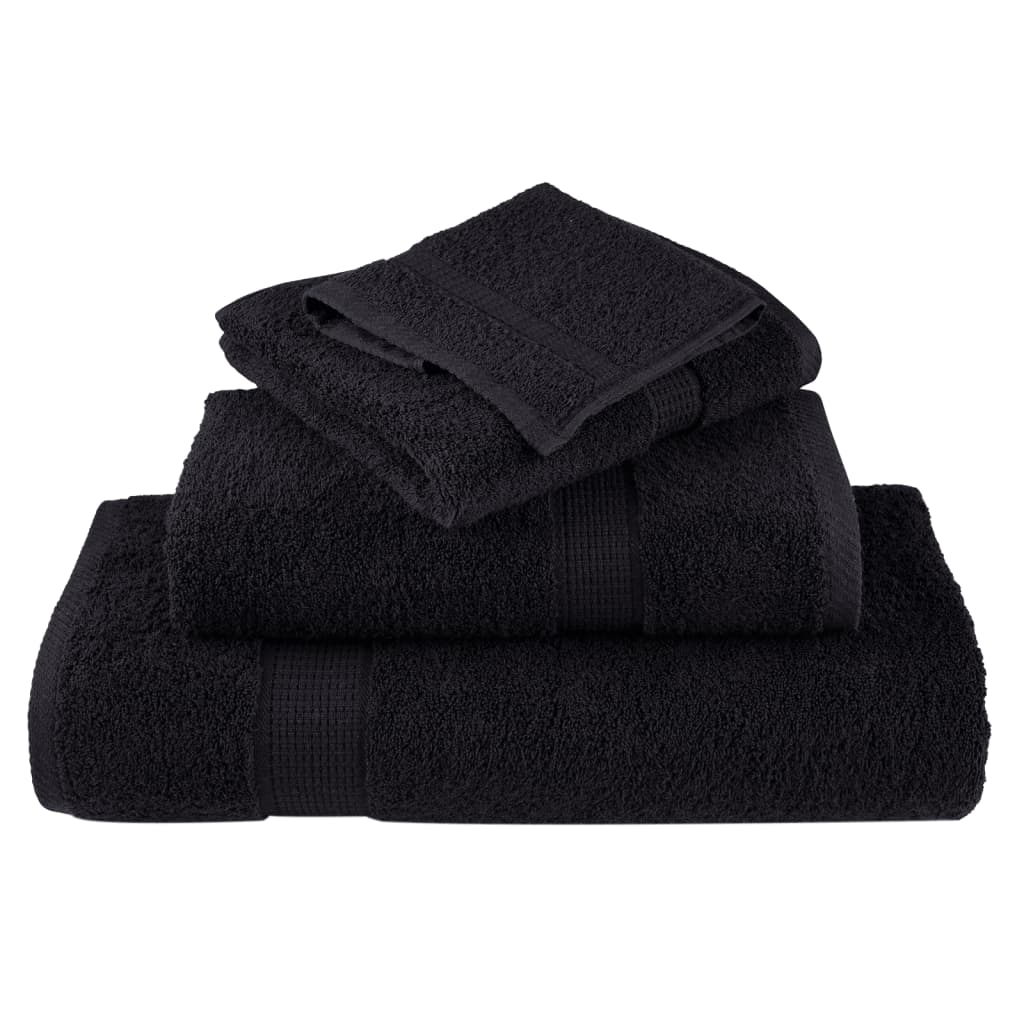 Premium ručnici za pranje SOLUND 2 kom. crni 30x30 cm 600 g/m²