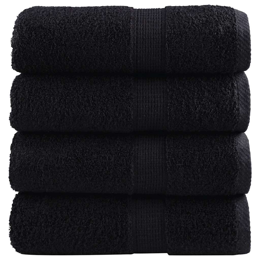 Premium ručnici za goste SOLUND 4 kom. crni 30x50 cm 600 g/m²
