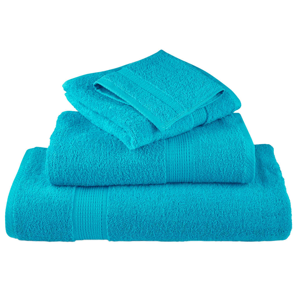 Premium ručnici za pranje SOLUND 10 kom. tirkizne 30x30 cm 600 g/m²