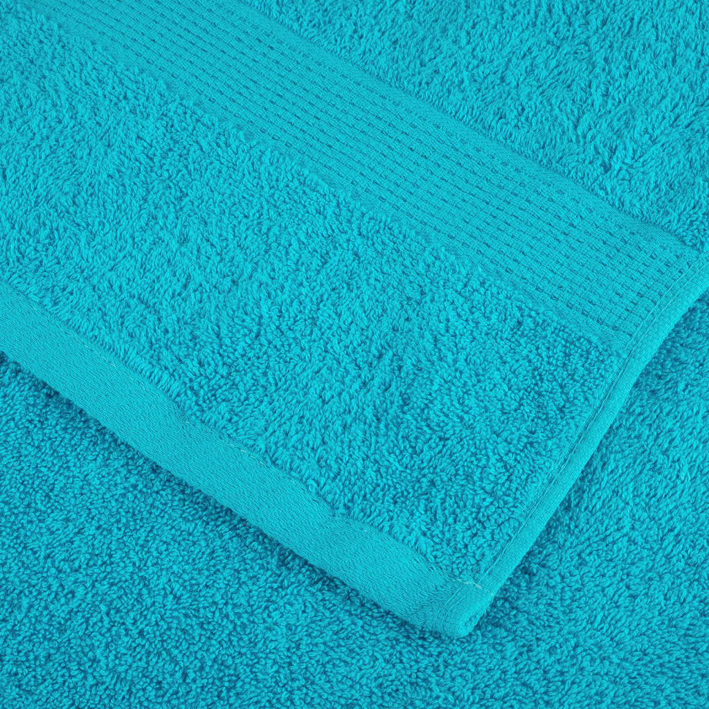 Premium ručnici za pranje SOLUND 10 kom. tirkizne 30x30 cm 600 g/m²