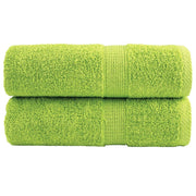 Premium ručnici za pranje SOLUND 2 kom. zelene boje jabuke 30x30 cm 600 g/m²
