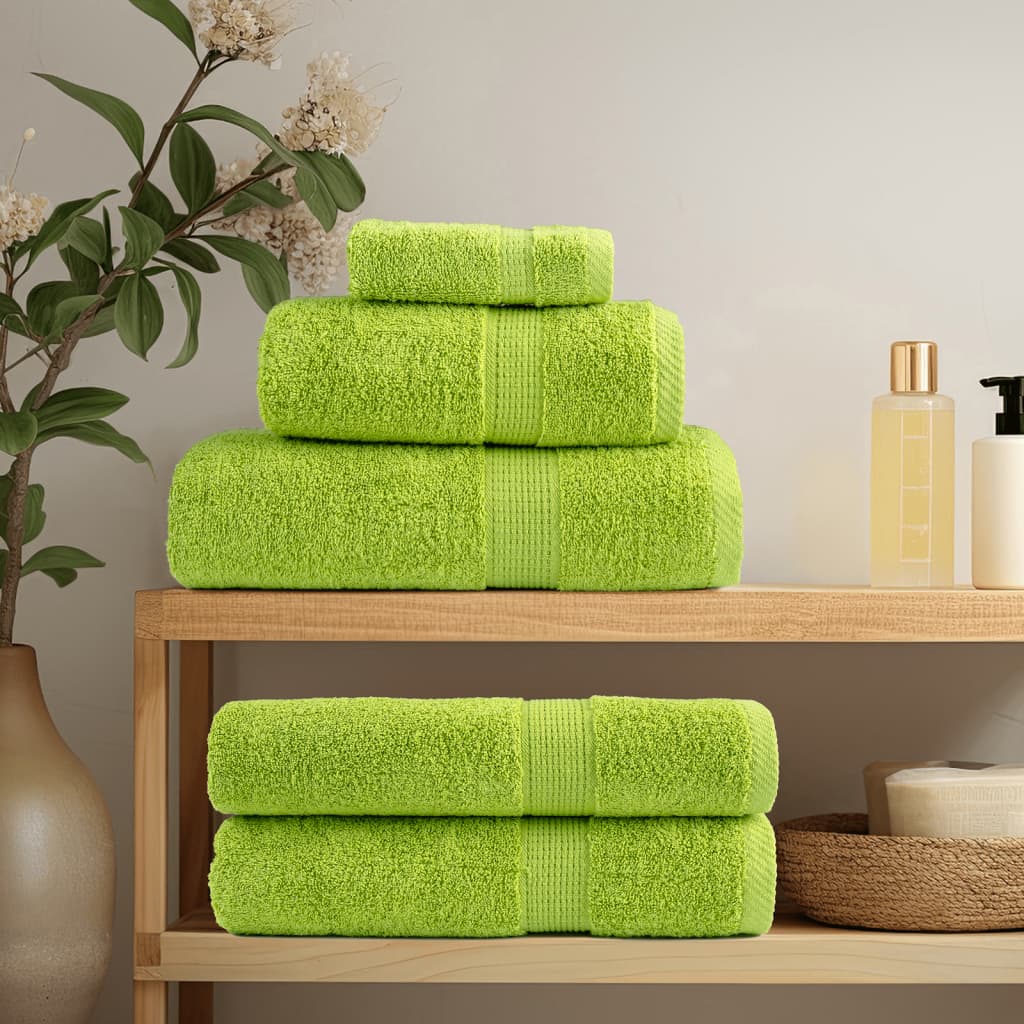 Premium ručnici za pranje SOLUND 4 kom. jabukasto zelene 30x30 cm 600 g/m²