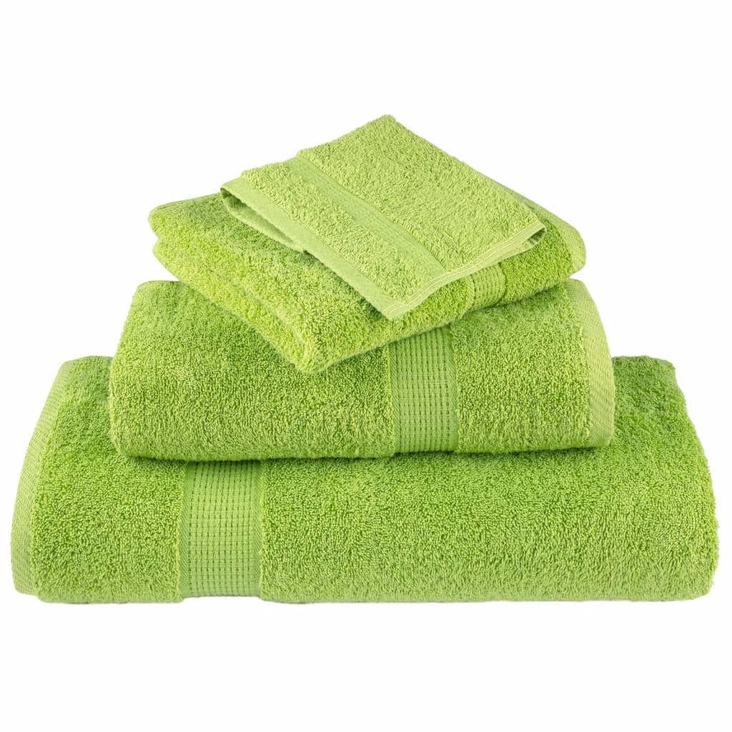 Premium ručnici za goste SOLUND 2 kom. zelene boje jabuke 30x50 cm 600 g/m²