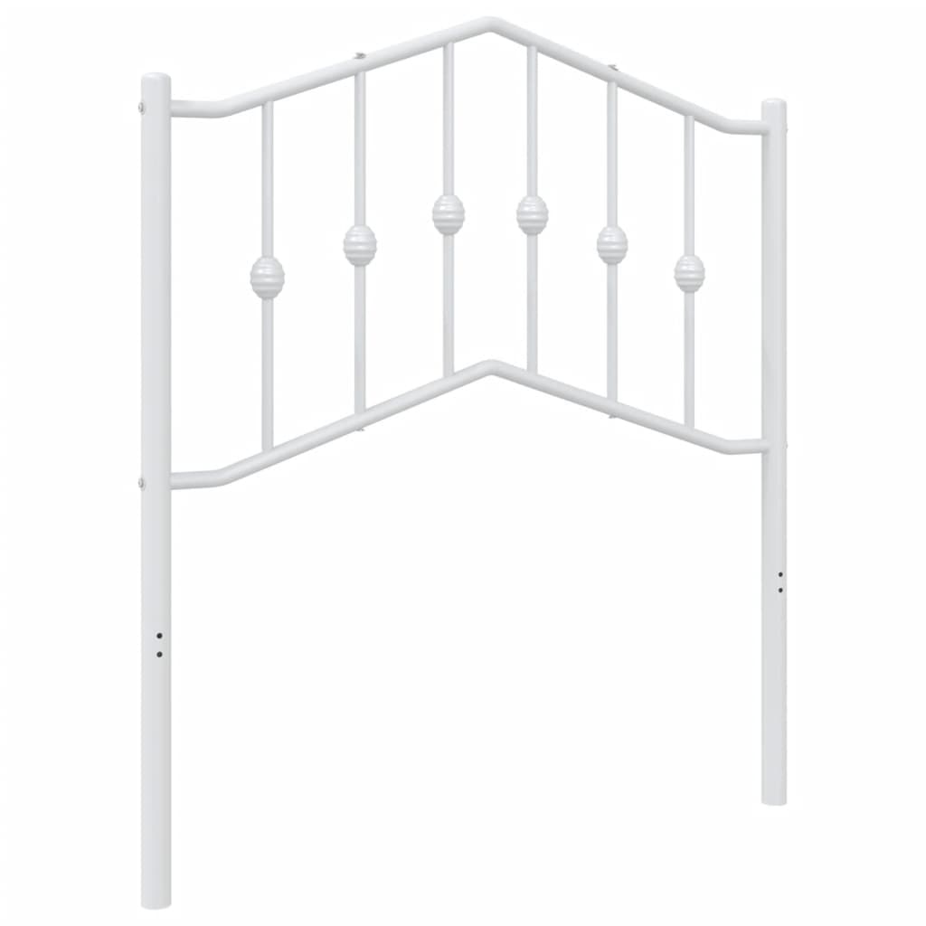 Metalno uzglavlje za krevet, bijelo, 80 cm