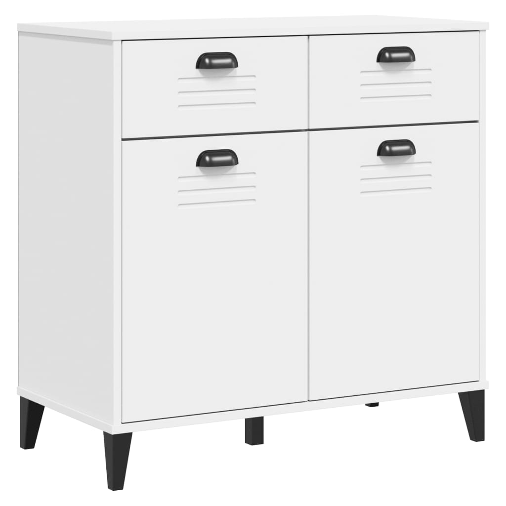 Visoka komoda VIKEN bijela 80 x 40 x 190 cm od masivne borovine