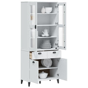 Visoka komoda VIKEN bijela 80 x 40 x 190 cm od masivne borovine