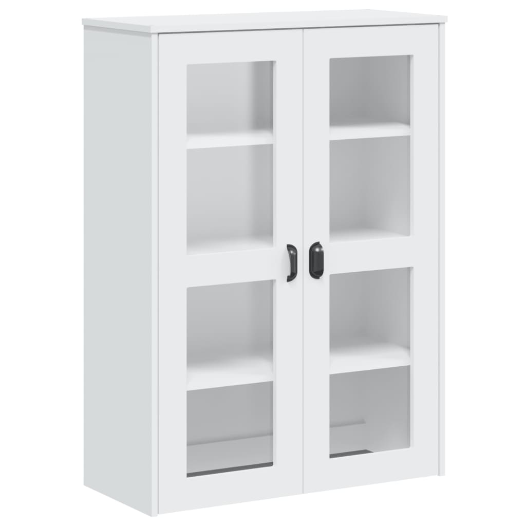 Visoka komoda VIKEN bijela 80 x 40 x 190 cm od masivne borovine