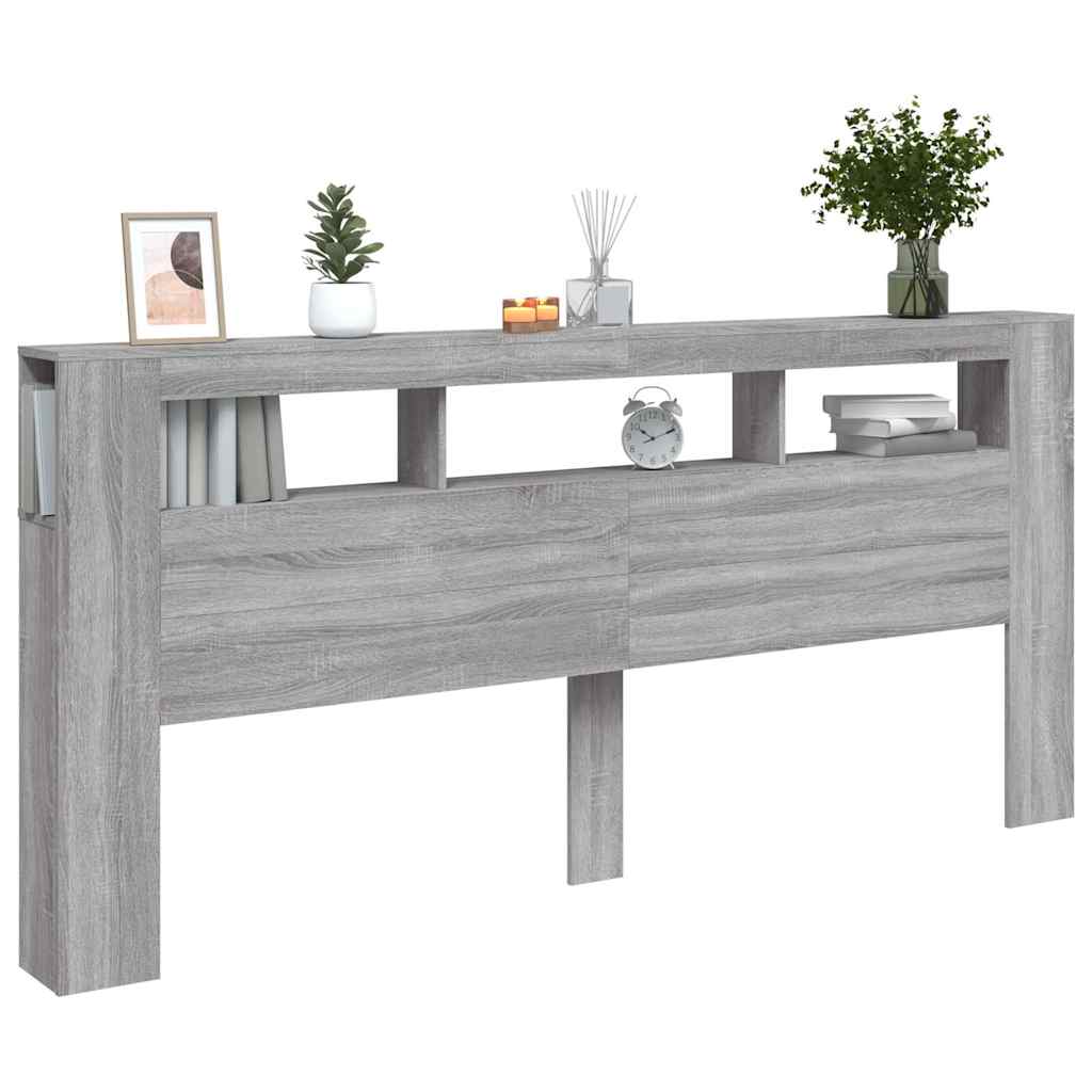 LED uzglavlje boja hrasta 220x18,5x103,5 cm konstruirano drvo