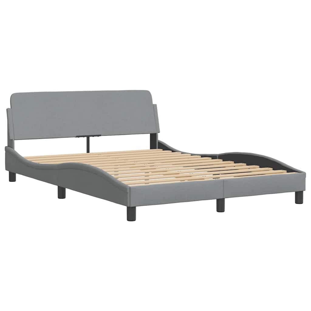 Okvir za krevet Dover svijetlosivi 135x190 cm tkanina