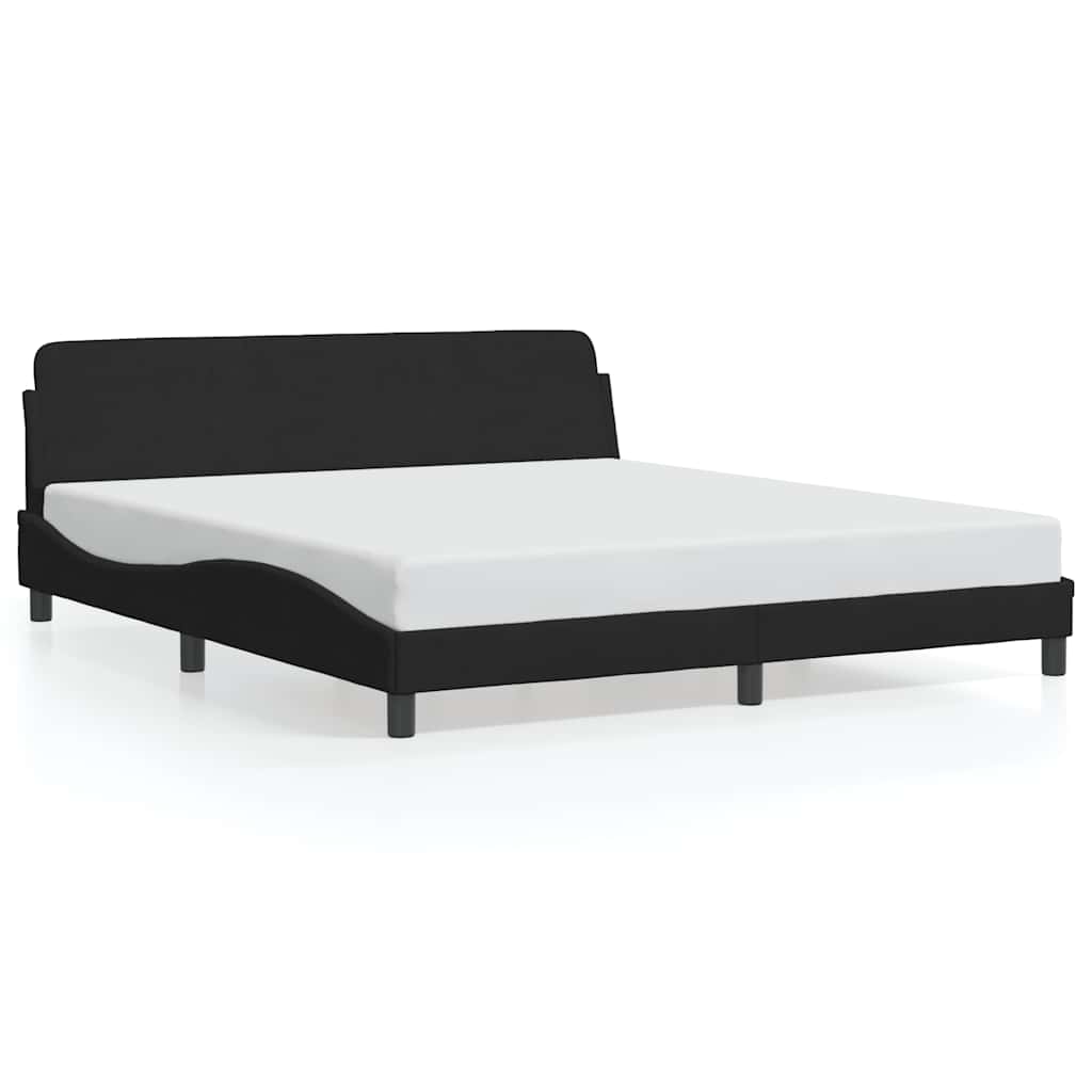Okvir za krevet Dover Crni 180x200 cm Baršun