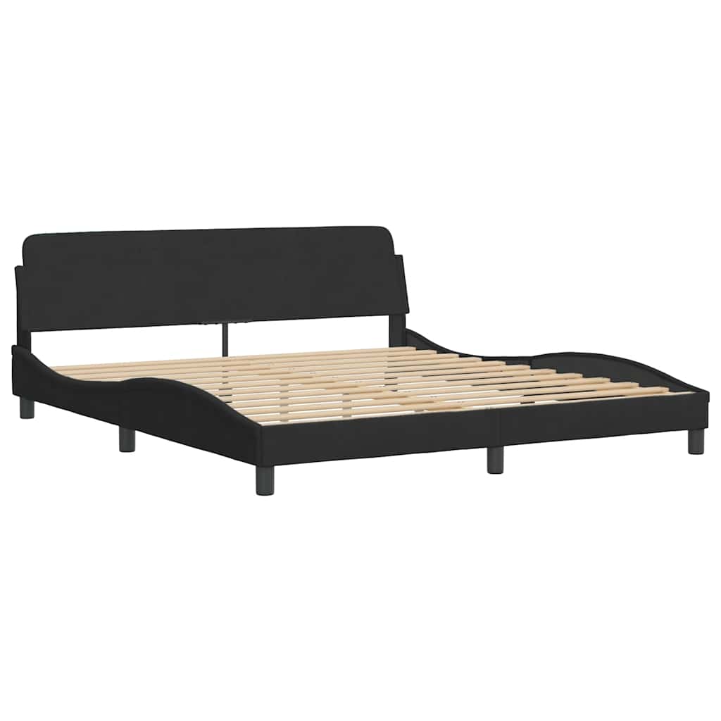 Okvir za krevet Dover Crni 180x200 cm Baršun