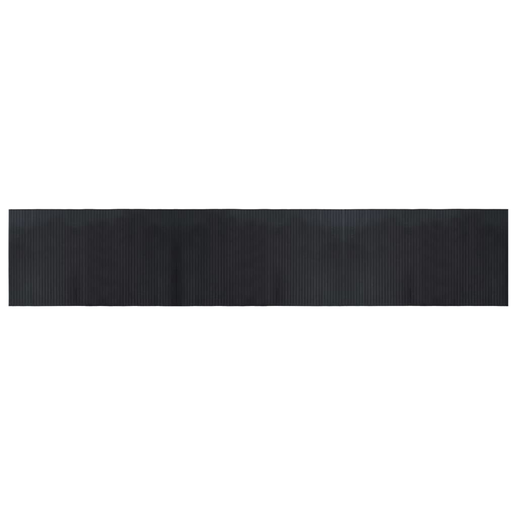 Pravokutni tepih crni 60x300 cm bambus