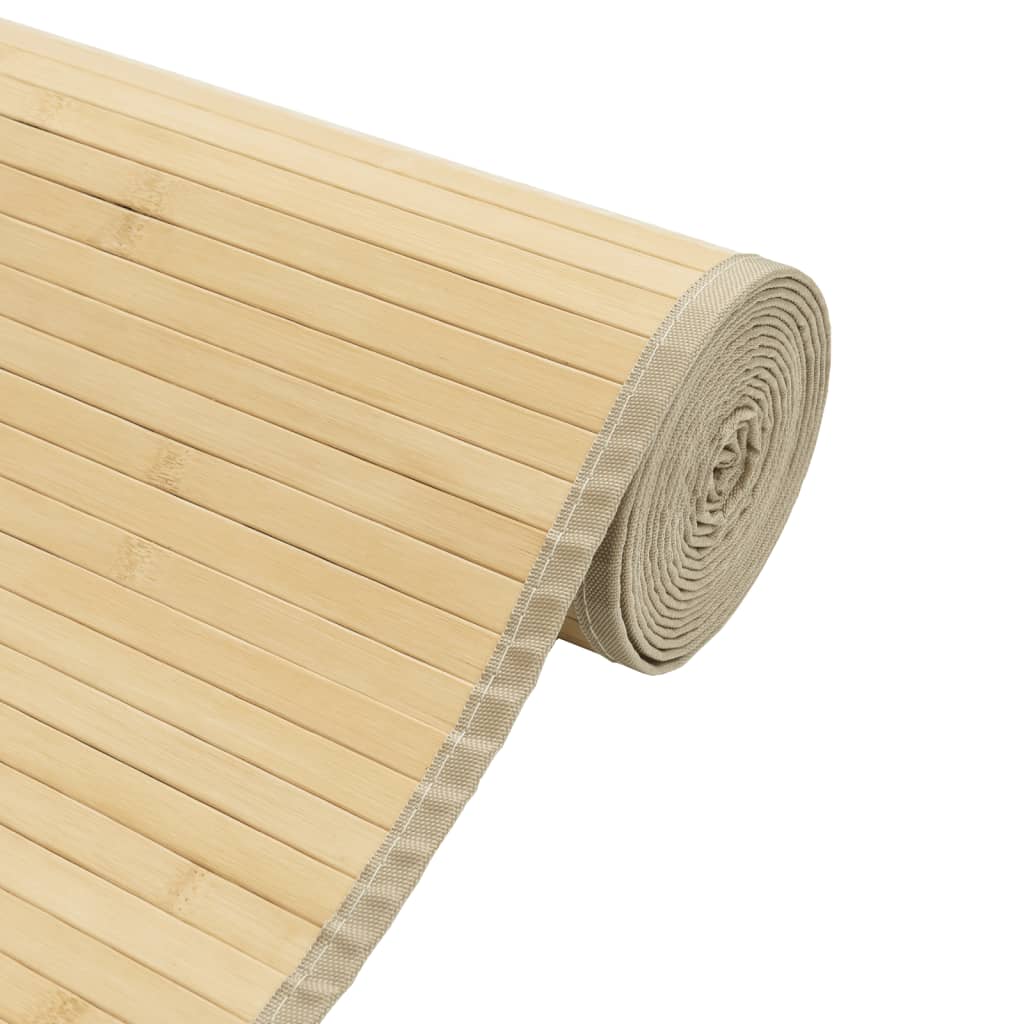 Tepih pravokutni svijetli prirodni 100 x 300 cm od bambusa