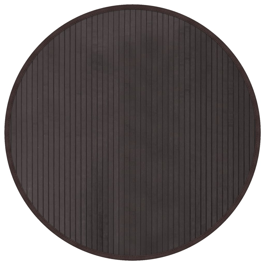 Okrugli tepih tamnosmeđi 80 cm bambus