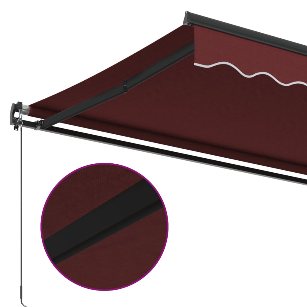 Tenda na ručno uvlačenje bordo 600 x 350 cm