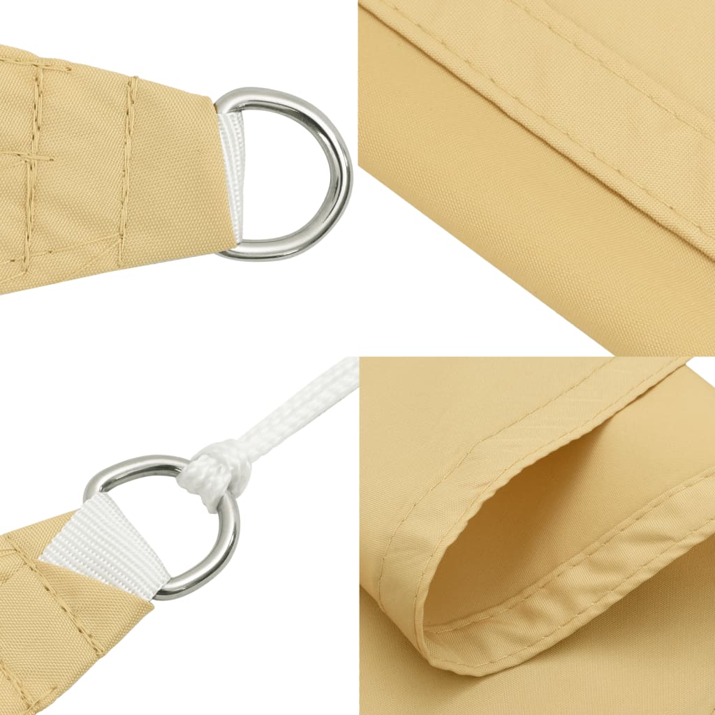 Jedro protiv sunca boje pijeska 3x4x4 m 100 % poliester Oxford