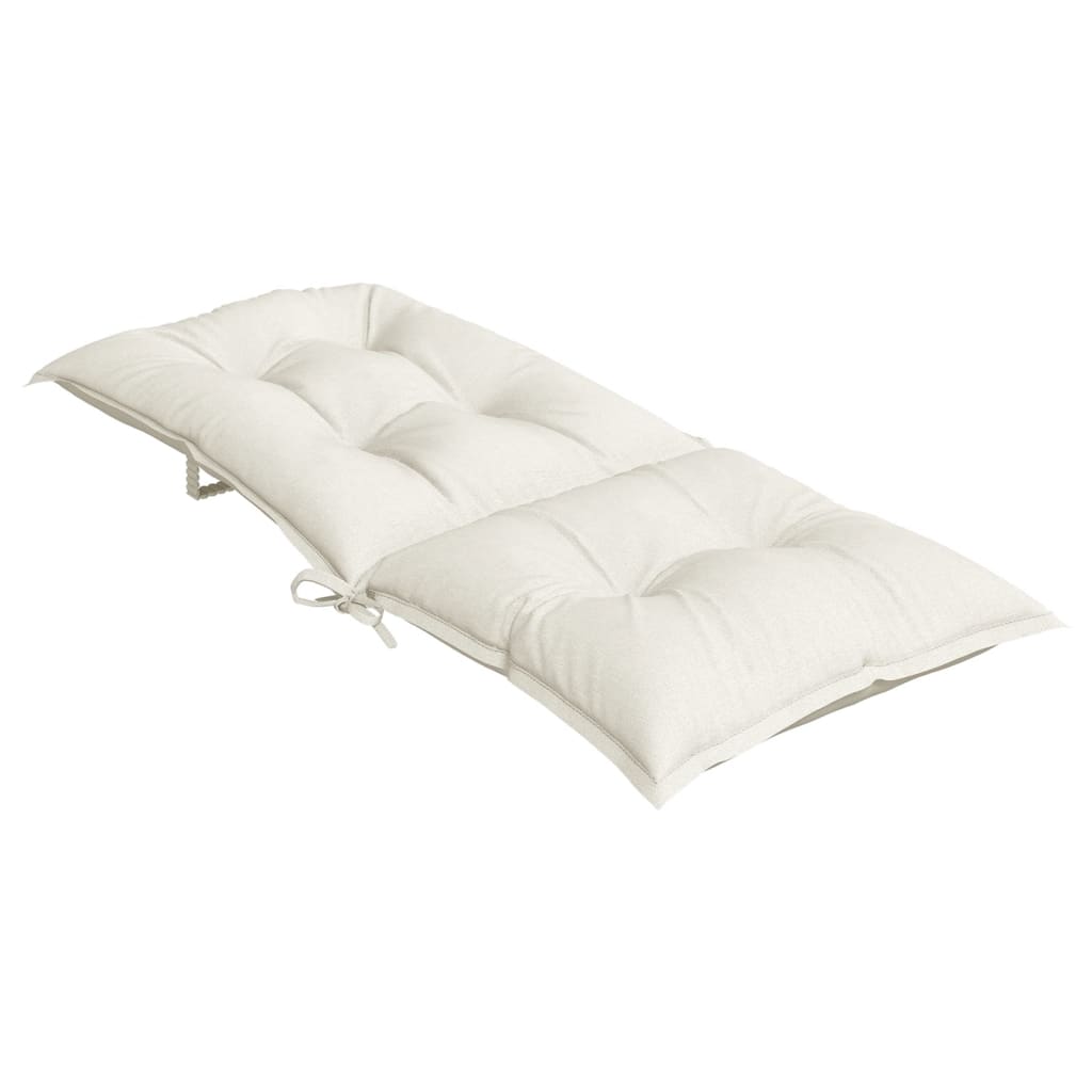 Jastuci za stolice 2 kom prošarano krem 120x50x7cm tkanina