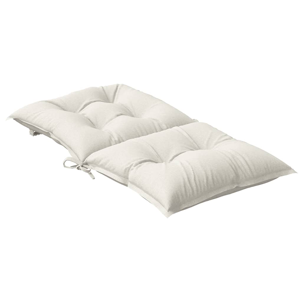 Jastuci za stolice 4 kom prošarano krem 100x50x7 cm tkanina