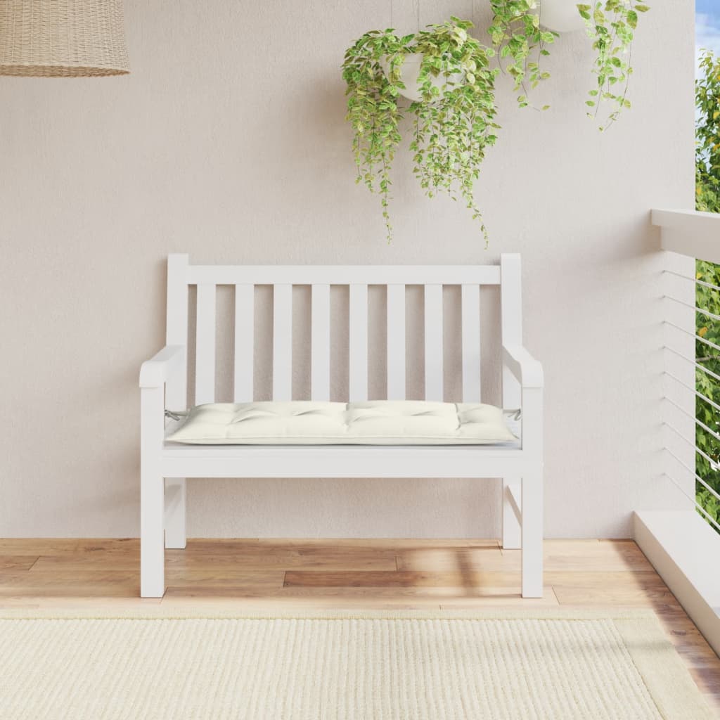 Jastuk za vrtnu klupu prošarano krem 100x50x7 cm od tkanine