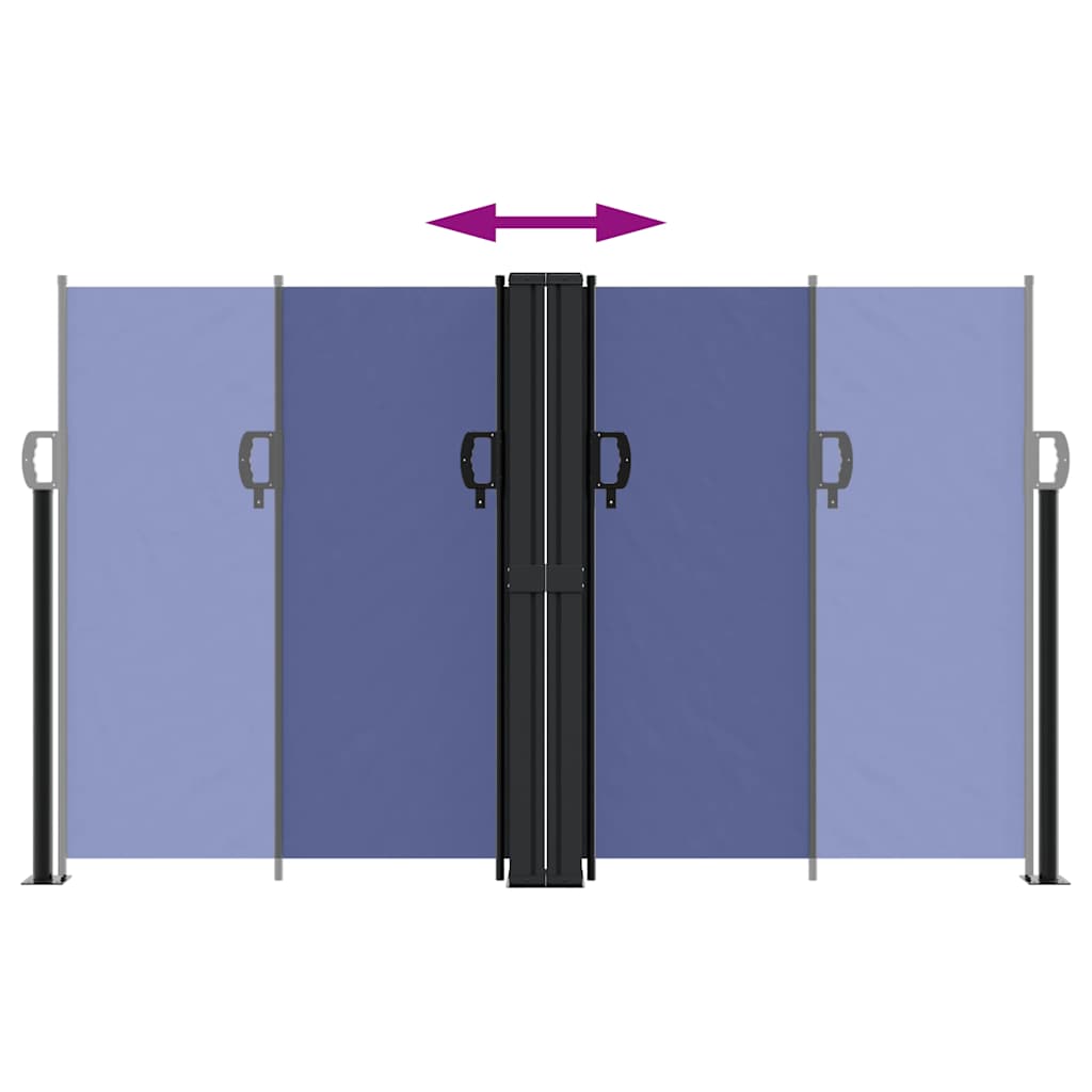 Uvlačiva bočna tenda 140 x 600 cm plava