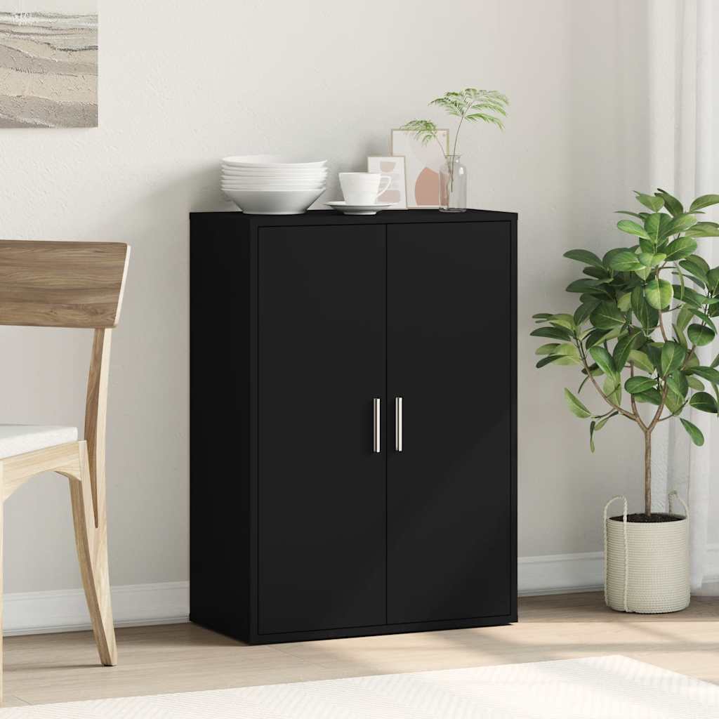 Komoda crna 60x31x84 cm od konstruiranog drva