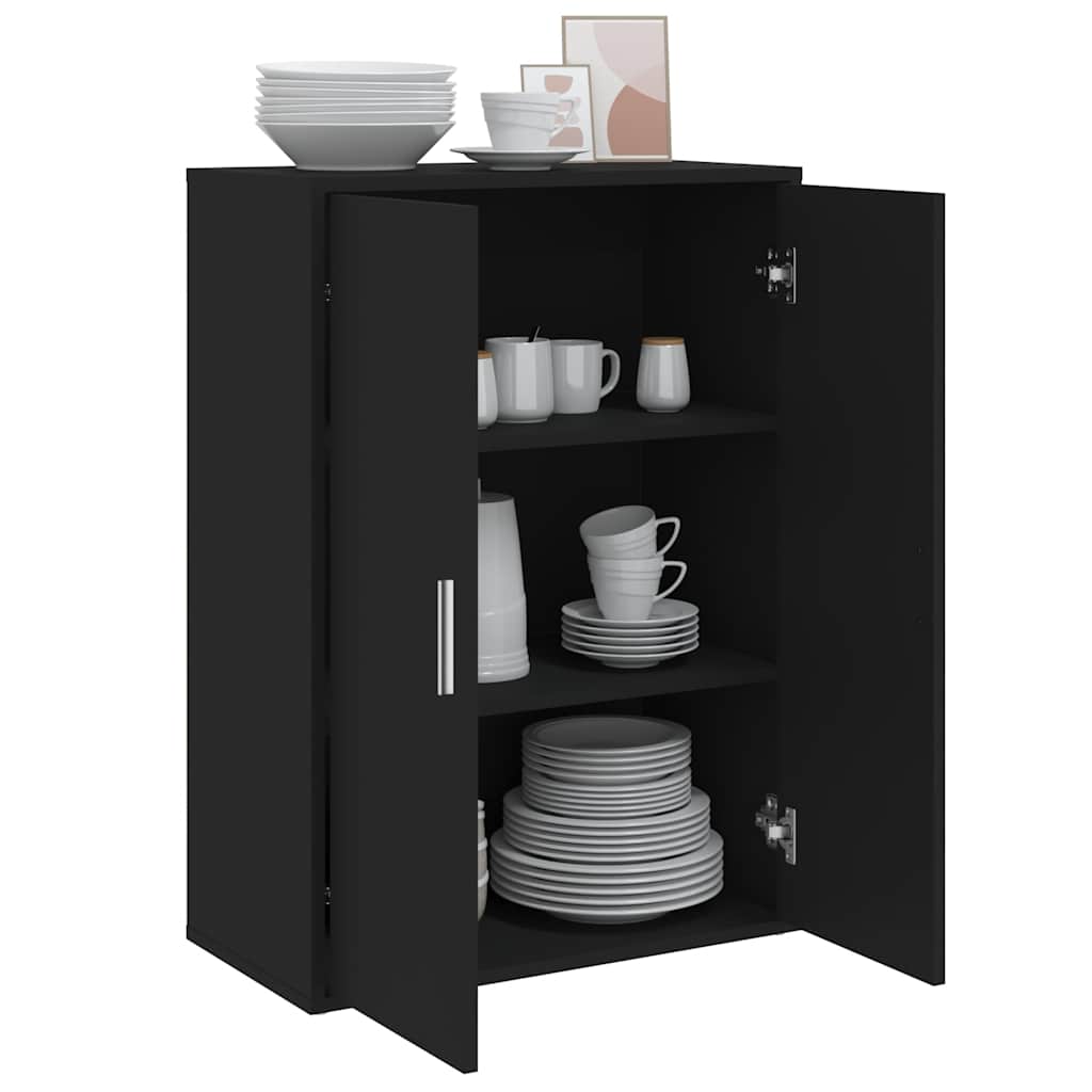 Komoda crna 60x31x84 cm od konstruiranog drva
