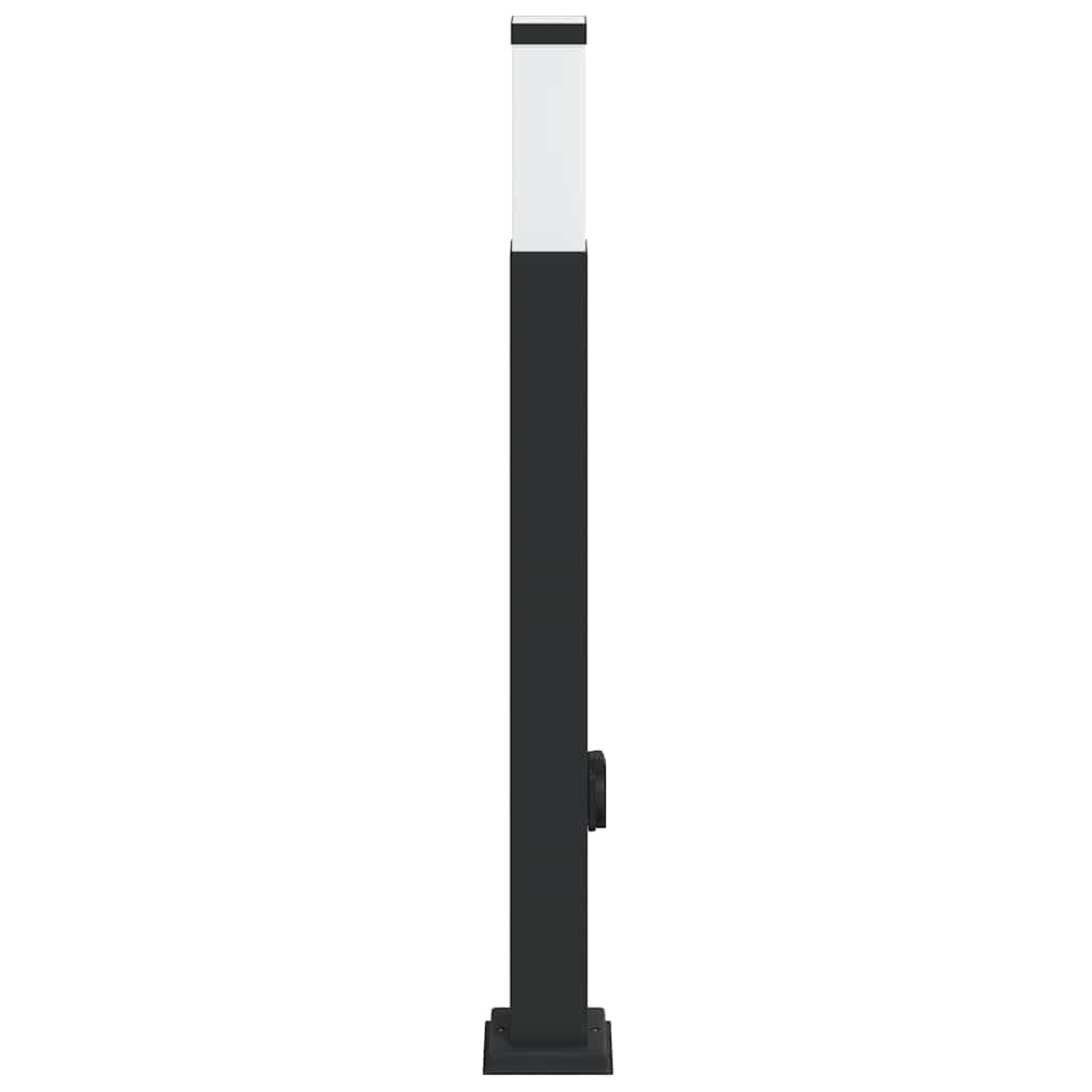 Stupić s utičnicom 80 cm Crna IP44