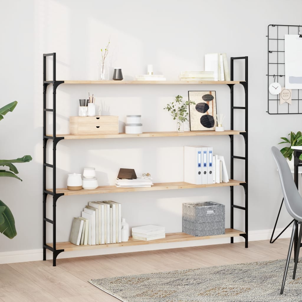 Plutajuće police 2 kom 120x20x2 cm Neobrađeno puno drvo akacije