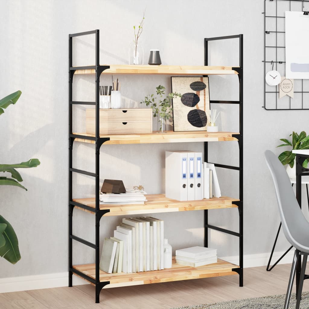 Plutajuće police 4 kom 100x40x4 cm Neobrađeno puno drvo akacije