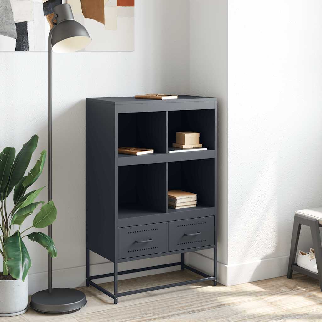 Visoka komoda antracit 68x39x111,5 cm od čelika
