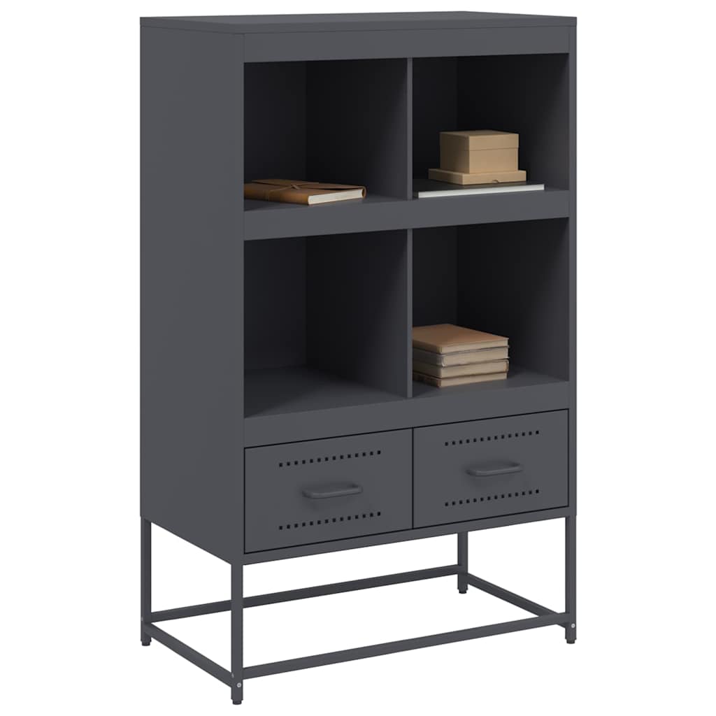 Visoka komoda antracit 68x39x111,5 cm od čelika