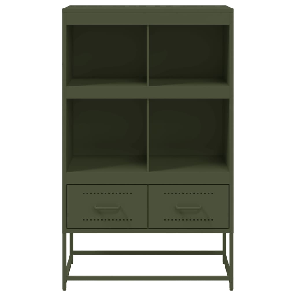 Visoka komoda maslinastozeleni 67 x 39 x 111,5 cm od čelika