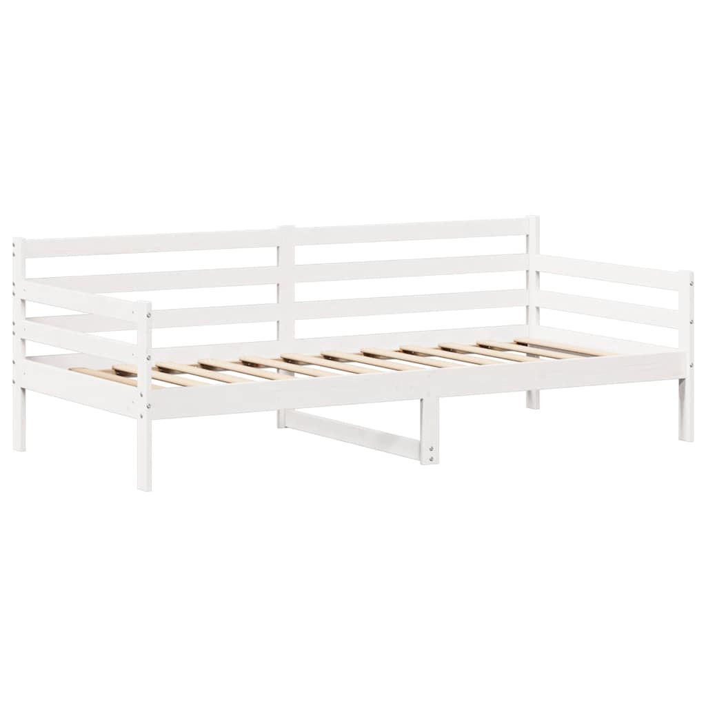 Set kreveta i klupe s krovom bez madraca bijele boje 80x200 cm