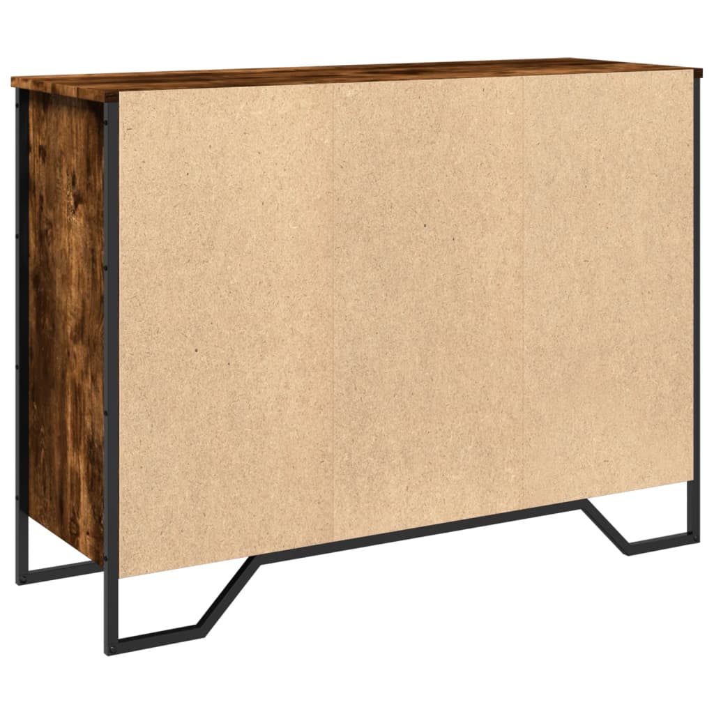Komoda boja dimljenog hrasta 101x35,5x74,5 cm konstruirano drvo