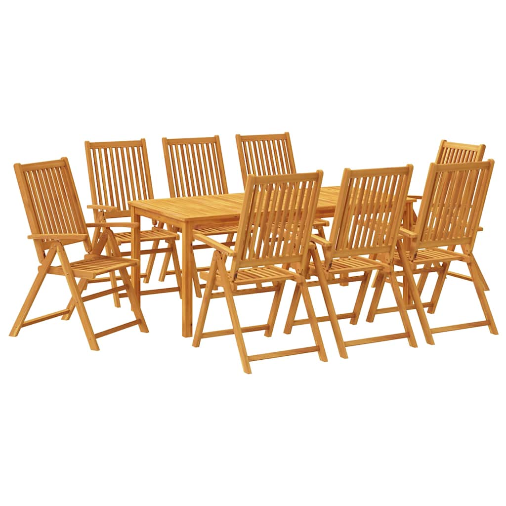 9-dijelni vrtni blagovaonski set 180x90x75 cm od masivnog bagremovog drva