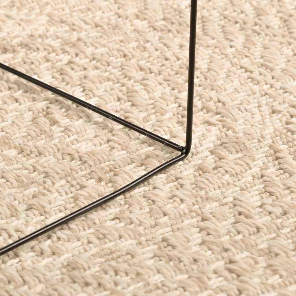 Tepih ZIZUR bež Ø 120 cm s izgledom jute unutarnji i vanjski